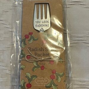 Mud Pie Radish Seed Packet with Silver Fork